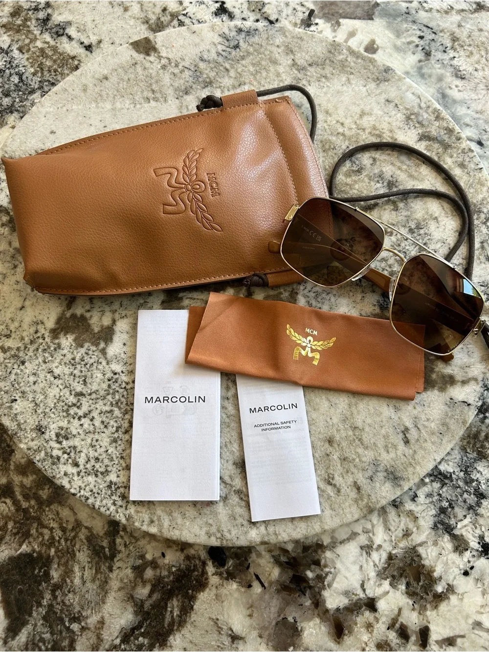 MCM sunglasses gold