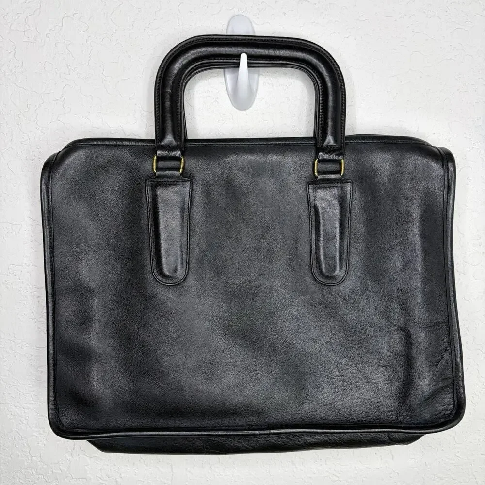 Vintage 70's Coach Slim Satchel briefcase Unisex Made In USA medium size 13