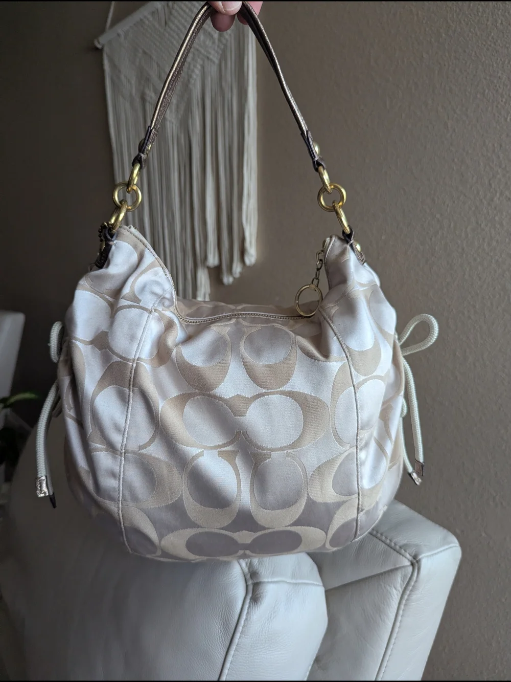 Coach single jacquard canvas