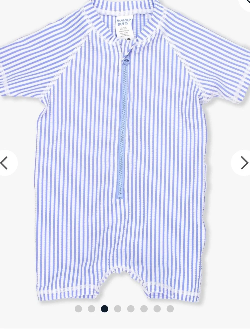 Seersucker short sleeve rash guard 6-12 months