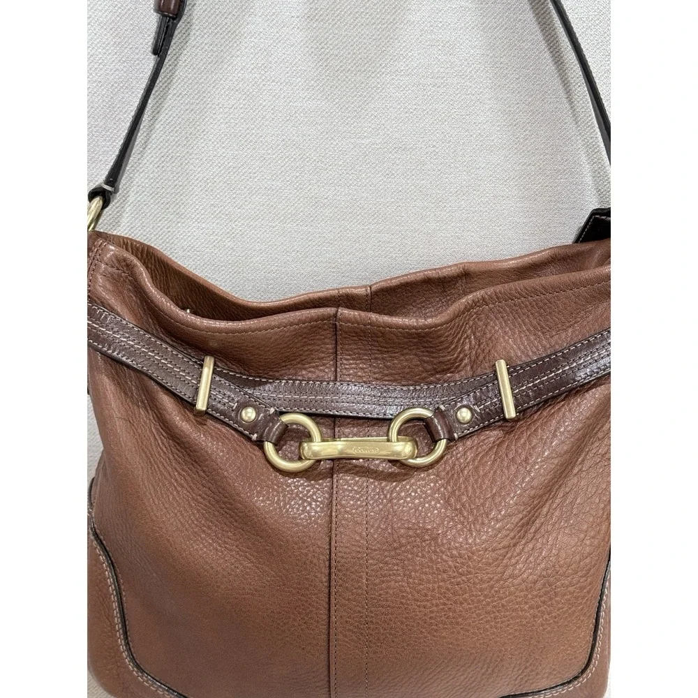 COACH Vintage Hampton Horsebit Burnished Leather Ergo Bag