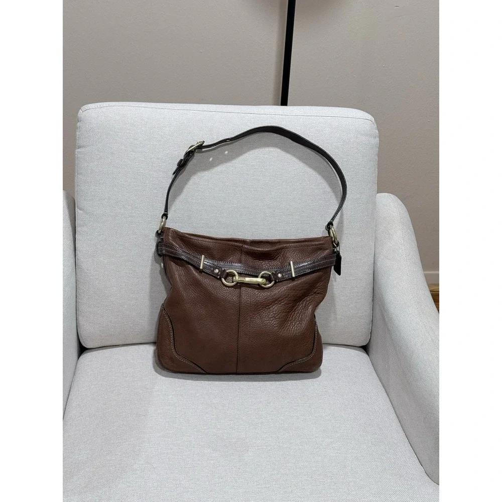 COACH Vintage Hampton Horsebit Burnished Leather Ergo Bag