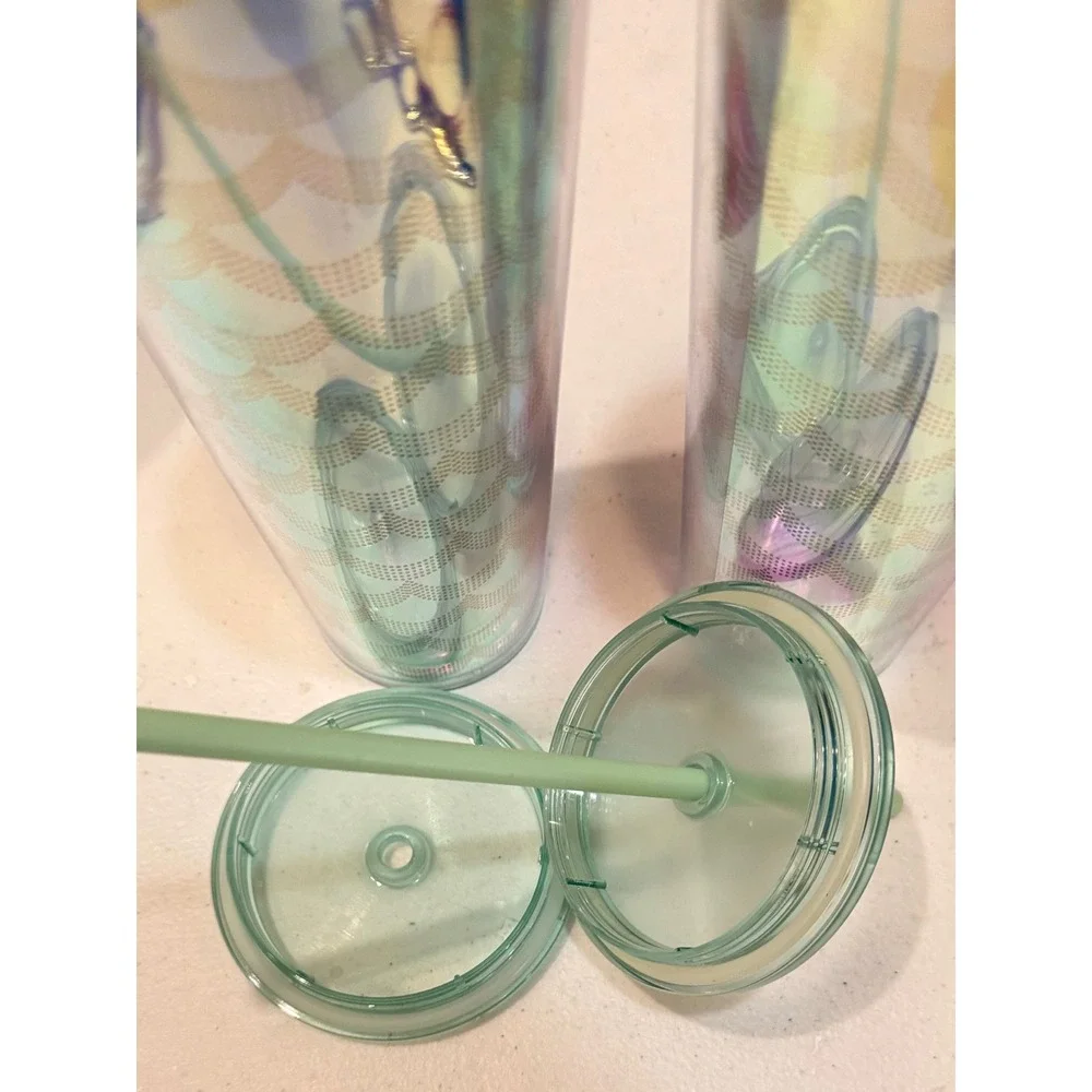 Starbucks Mermaid Color Tumbler Lot 4 Ocean Siren Pearl Shell Iridescent 24 oz