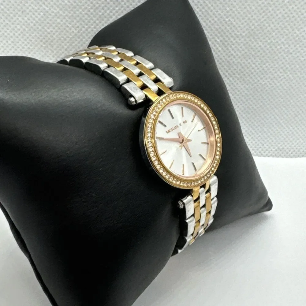 Michael Kors Petite Darci MK3298 Women Two Tone Analog Dial Quartz Watch JNA299