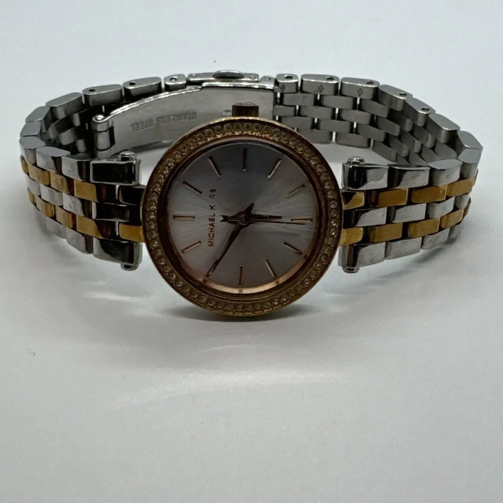Michael Kors Petite Darci MK3298 Women Two Tone Analog Dial Quartz Watch JNA299