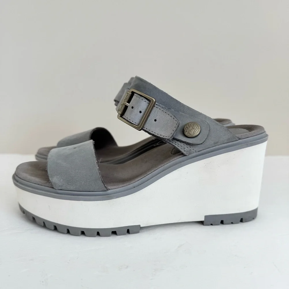 Timberland Koralyn Wedge Sz 6.5 Gray