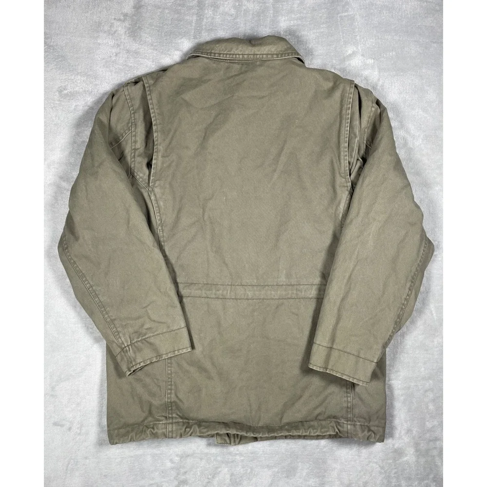 Y2K Vintage GAP Jacket Kids L Green Military Field Coat Utility