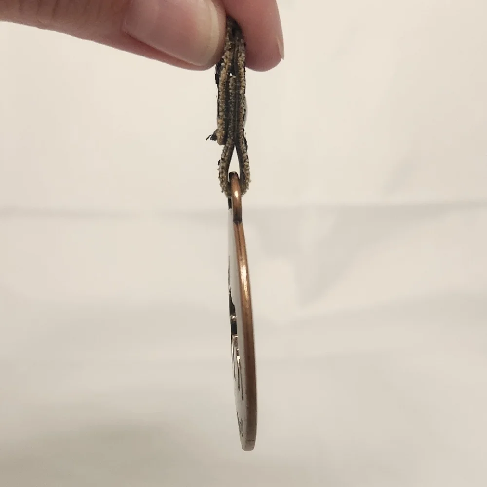 3” Copper Moose Colorado Leather Strap Keychain