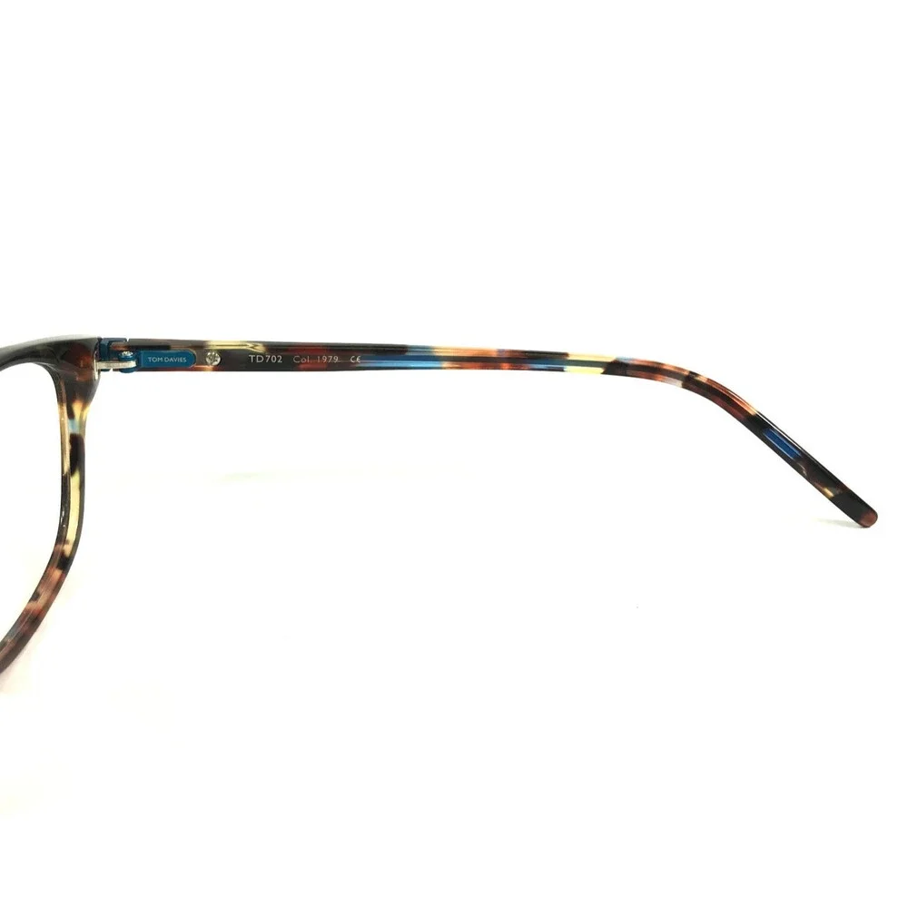 Tom Davies Eyeglasses Frames TD702 Col. 1979 Blue Brown Tortoise 51-15-140