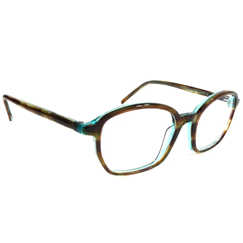Tom Davies Eyeglasses Frames TD749 Col. 1596 Brown Tortoise on Blue 51-18-140