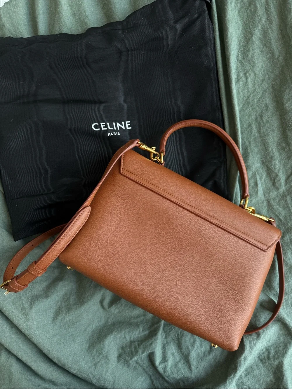 Celine structured leather