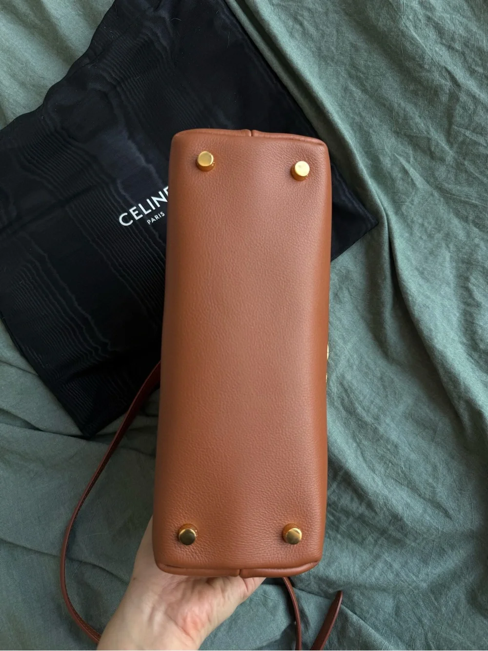 Celine structured leather