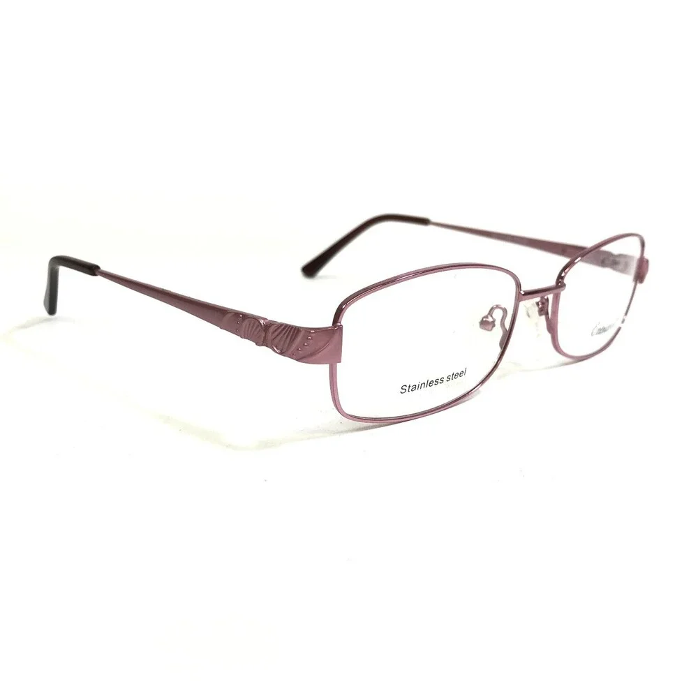 Enhance Eyeglasses Frames 3870 ROSE Rose Gold Rectangular Wire Rim 53-17-140