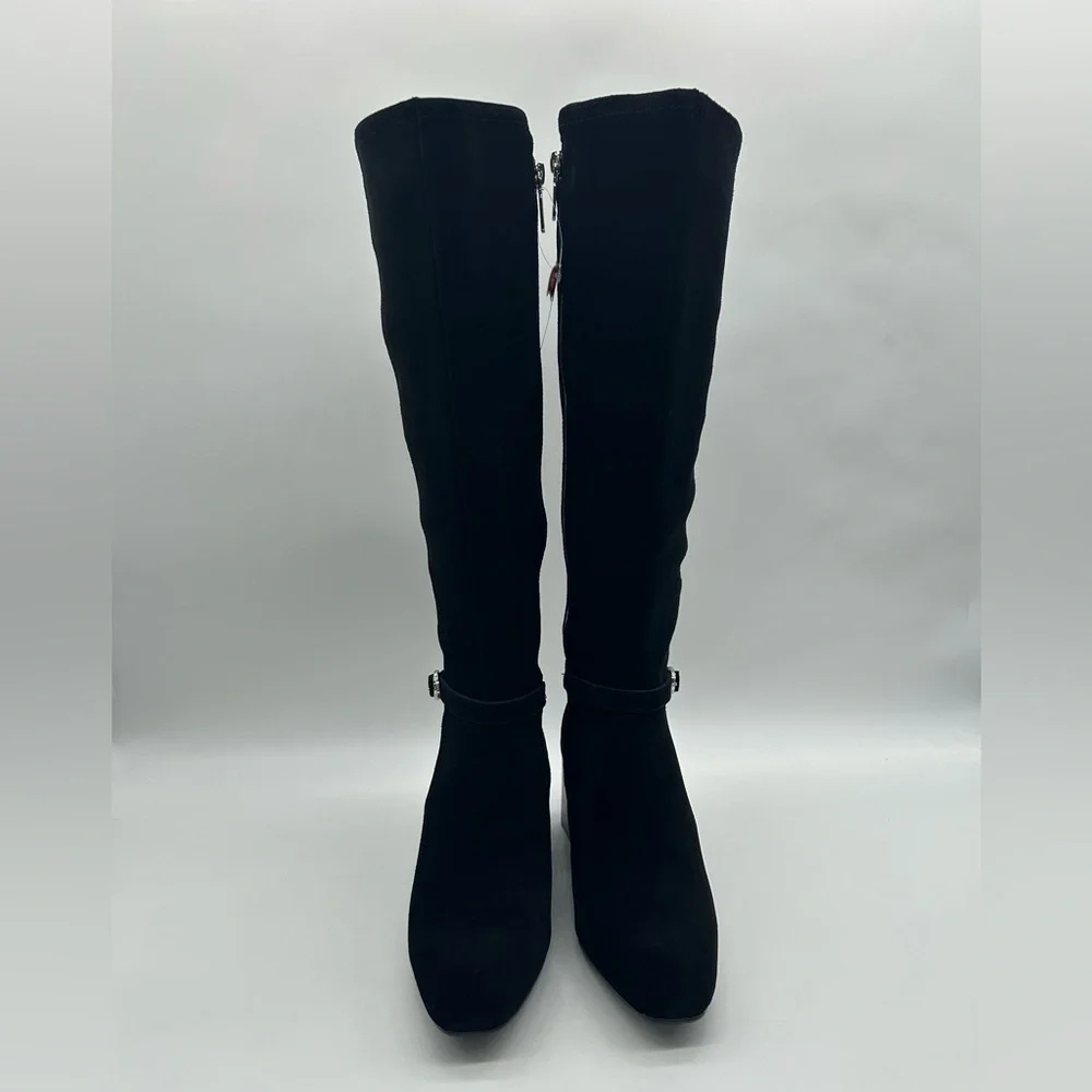 Blondo Twyla Waterproof Tall Boots Black Suede 9M Block Heel New With Box
