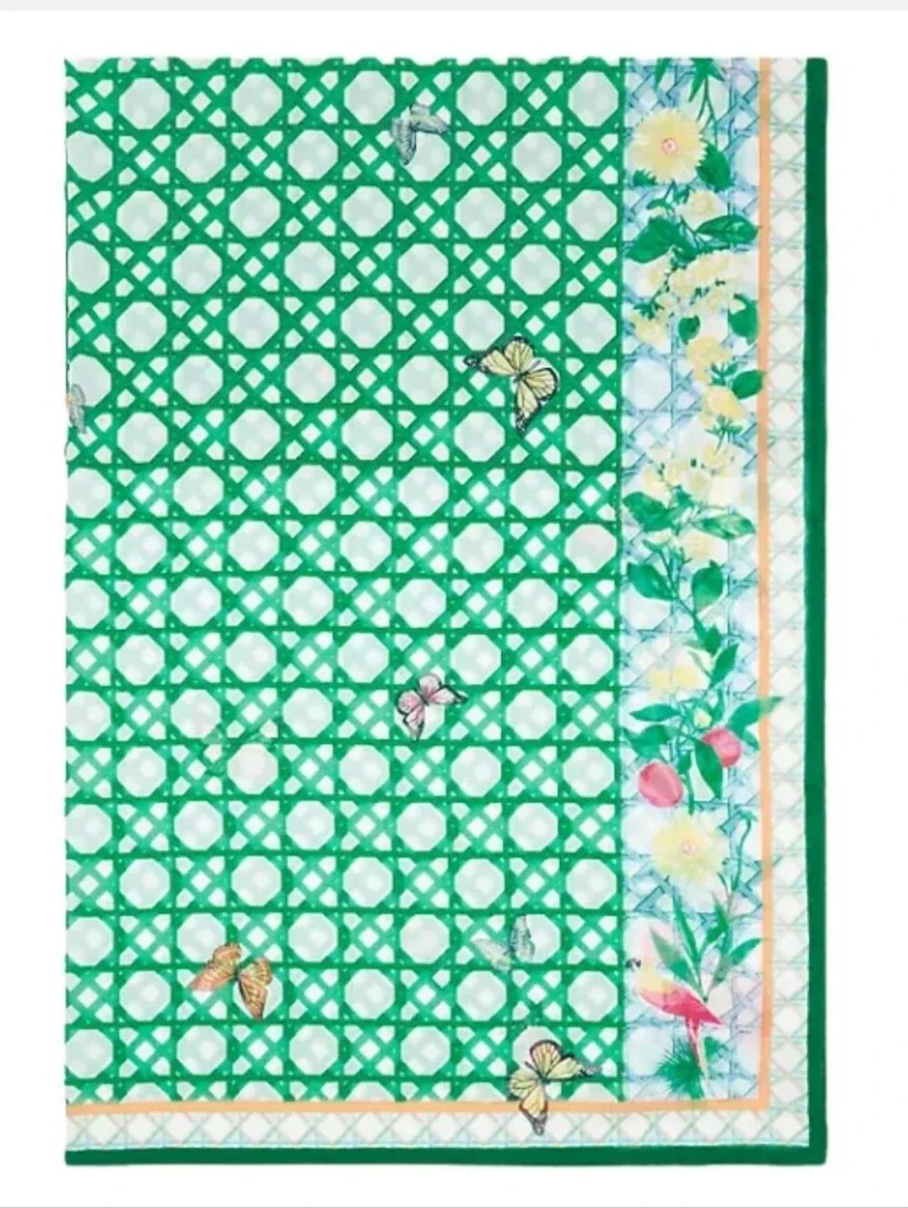 NWT Ann Taylor Trellis Rattan Butterfly Floral Print Oversized Wrap Scarf, OS
