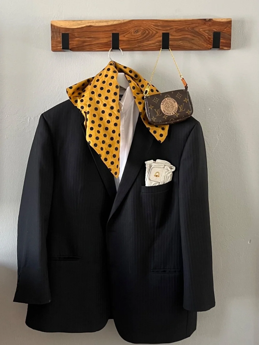 MIU MIU Silk Scarf, Polka Dot-Print, Never Worn, Square, 55 x 55 cm