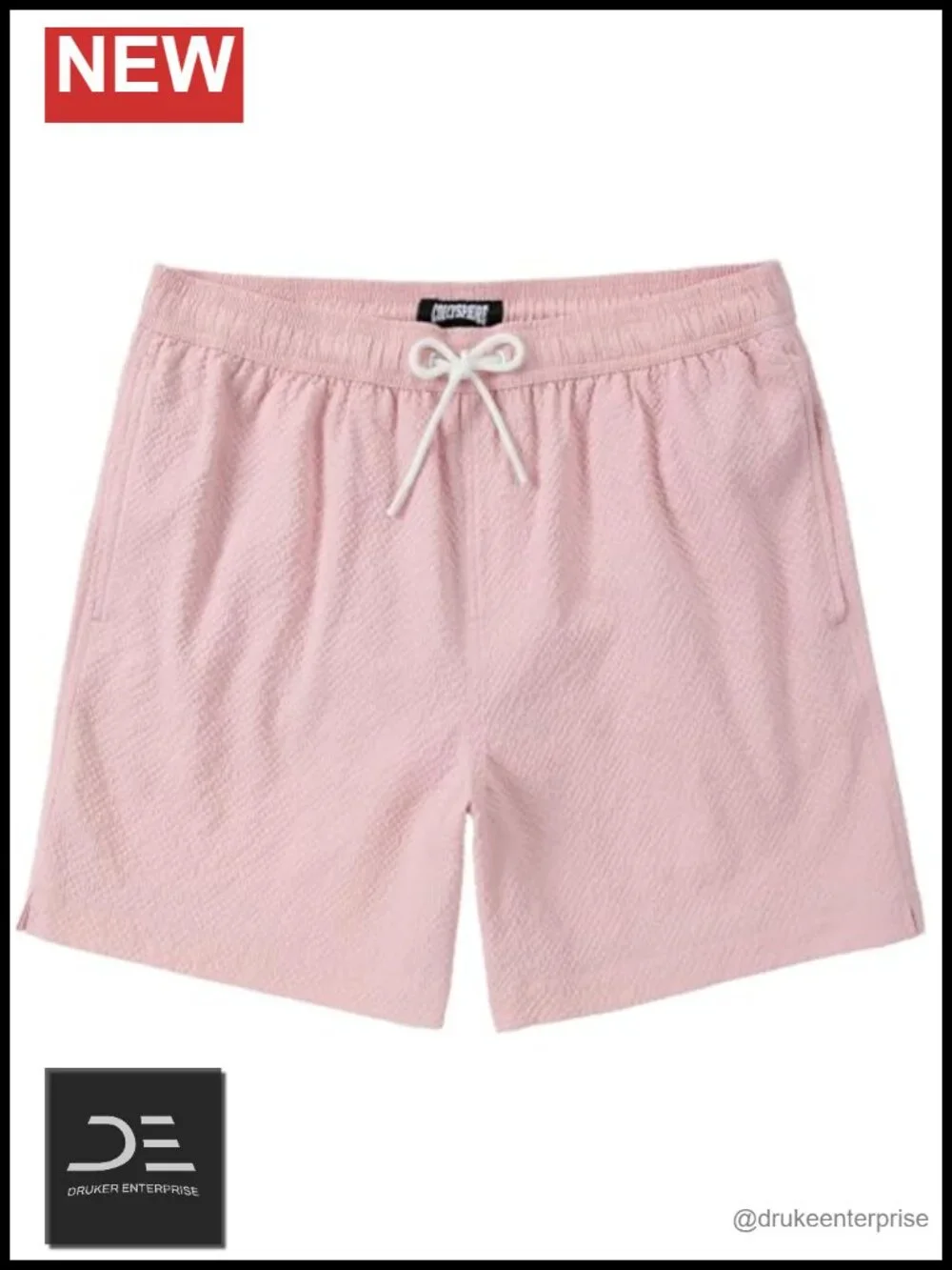 Quick Dry Seersucker Swim Trunks with Pockets Drawstring Mesh Liner