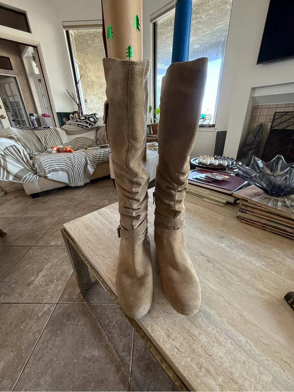 BCBGeneration tan suede