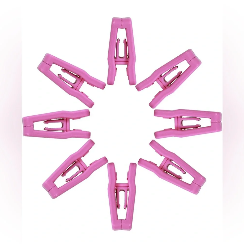 24 Pink Plastic Hanger Clips for Velvet Slim-Line Hangers