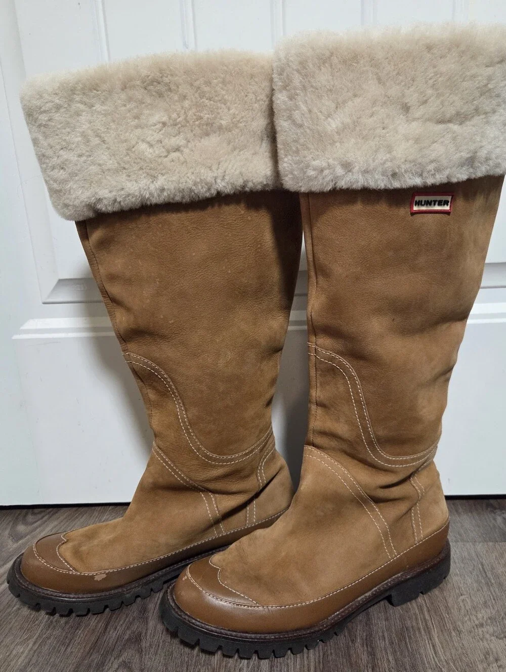 Hunter suede shearling