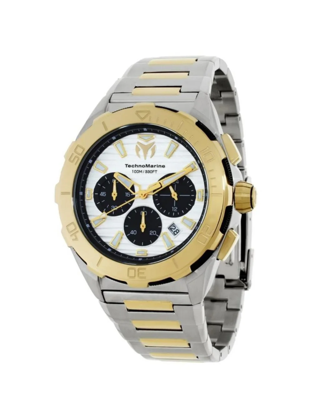 NWT Technomarine Seven Seas Chronograph GMT Quartz Silver Dial Men's Watch