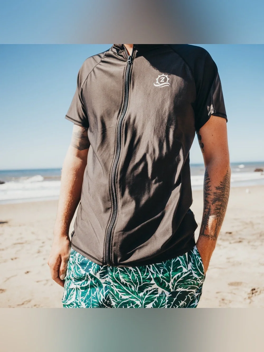 SwimZip Short Sleeve Rash Guard