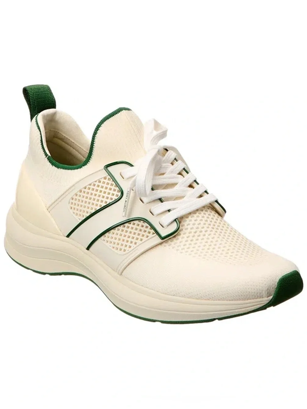 Tory Burch T Sock Runner Knit Sneakers in new ivory/arugula Women’s Size 11M