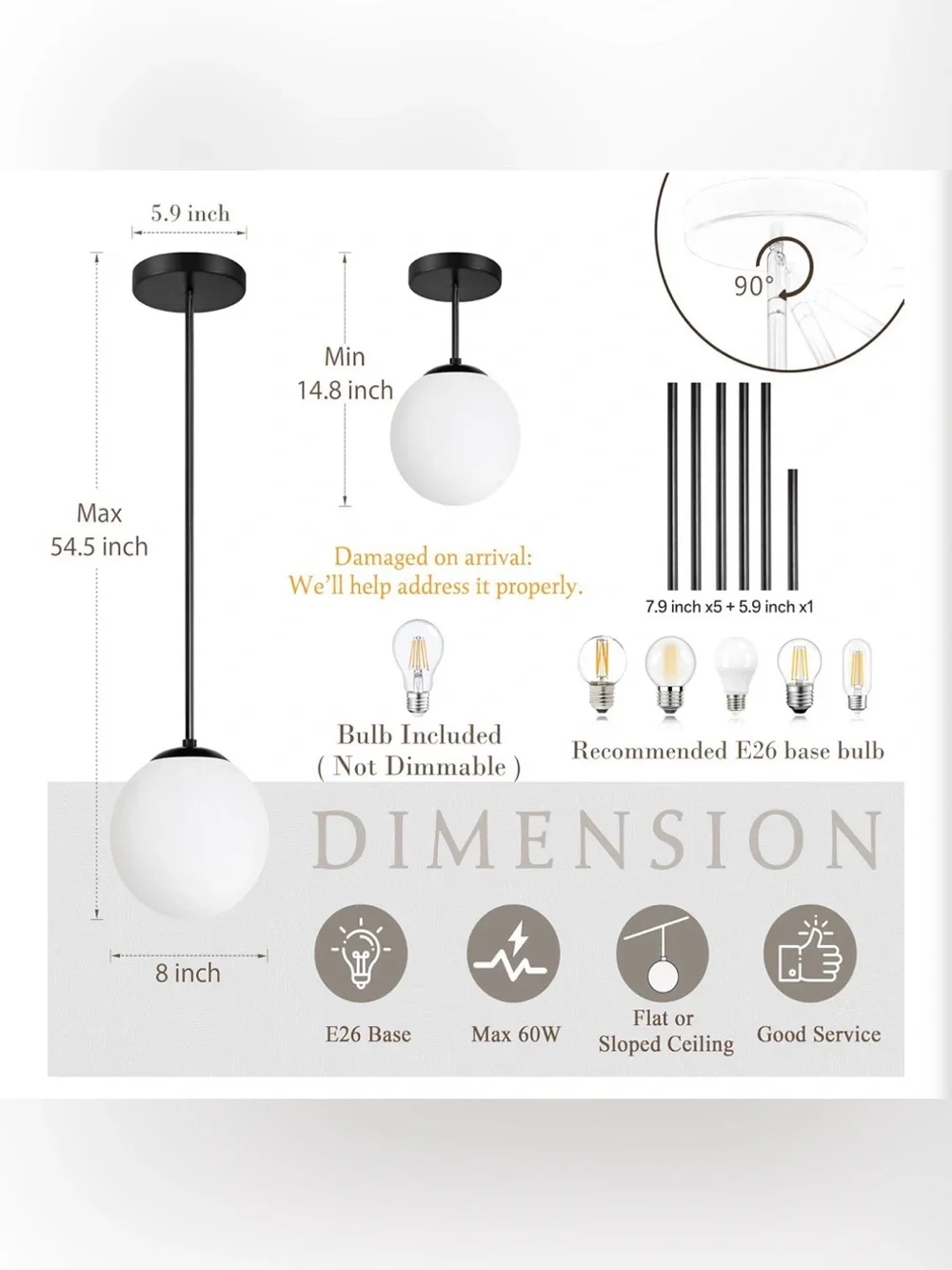 Bagood tray adjustable globe