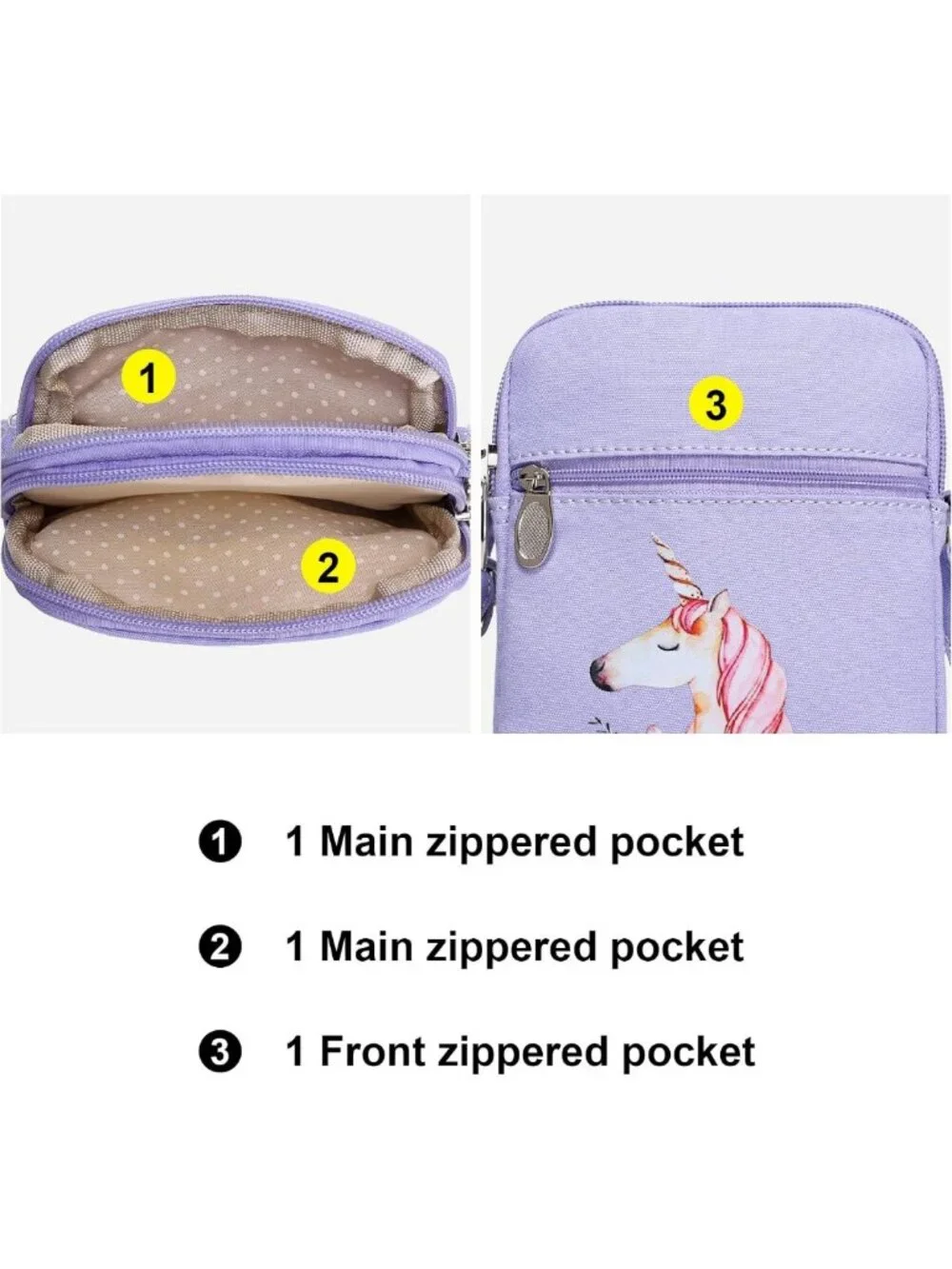 Cute Mini Crossbody Bag for Girls & Teens - Lightweight Canvas Cell Phone Purse