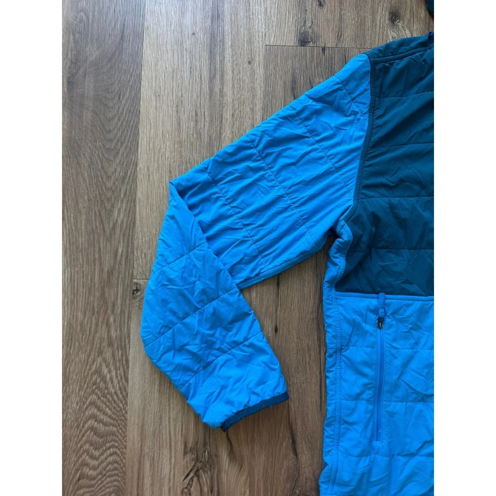 The North‎ Face Mens Blue Quilted Lightweight Insulated Hooded Jacket Size Large