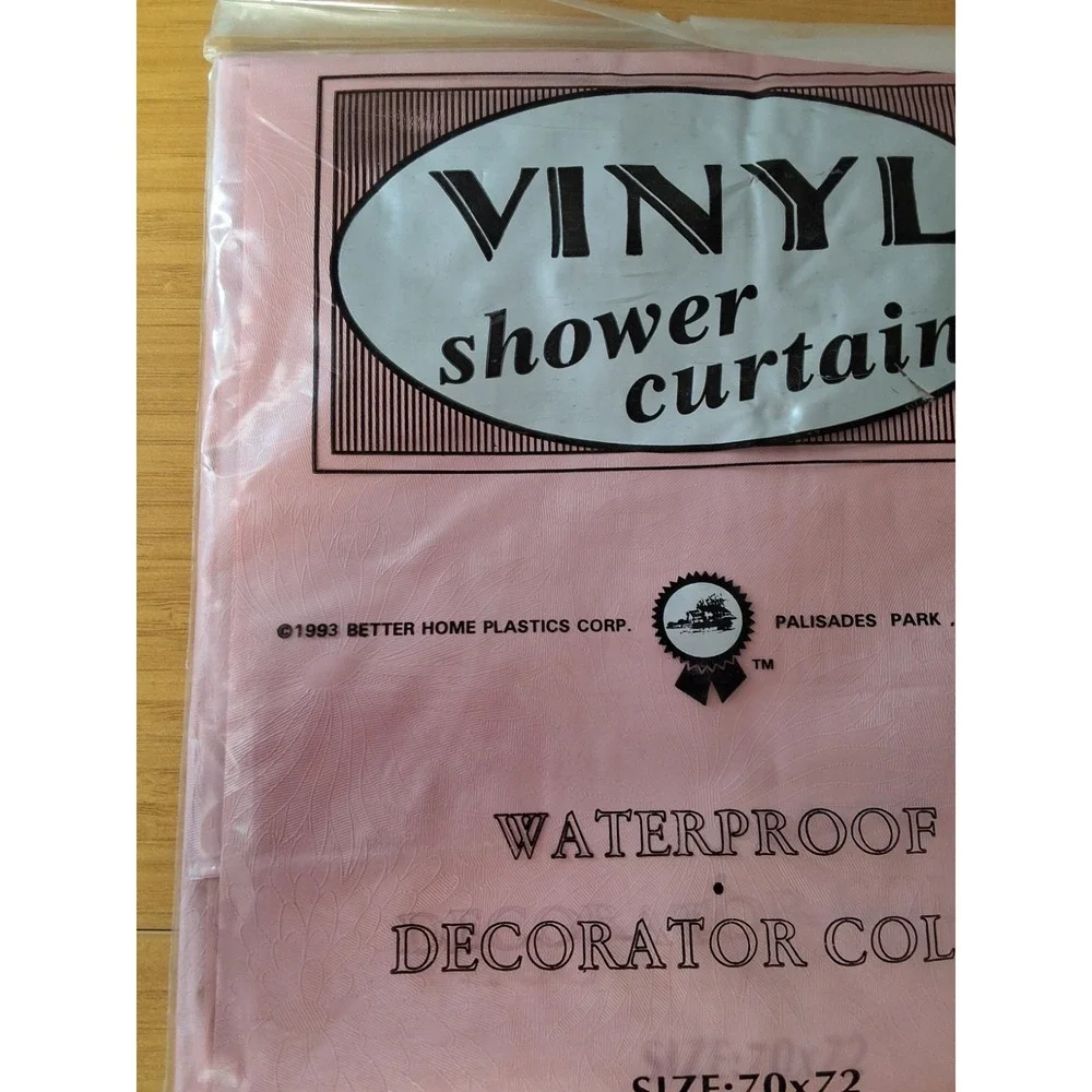 Vintage 1993 Better Home Plastics‎ Corp. Vinyl Shower Curtain. 70