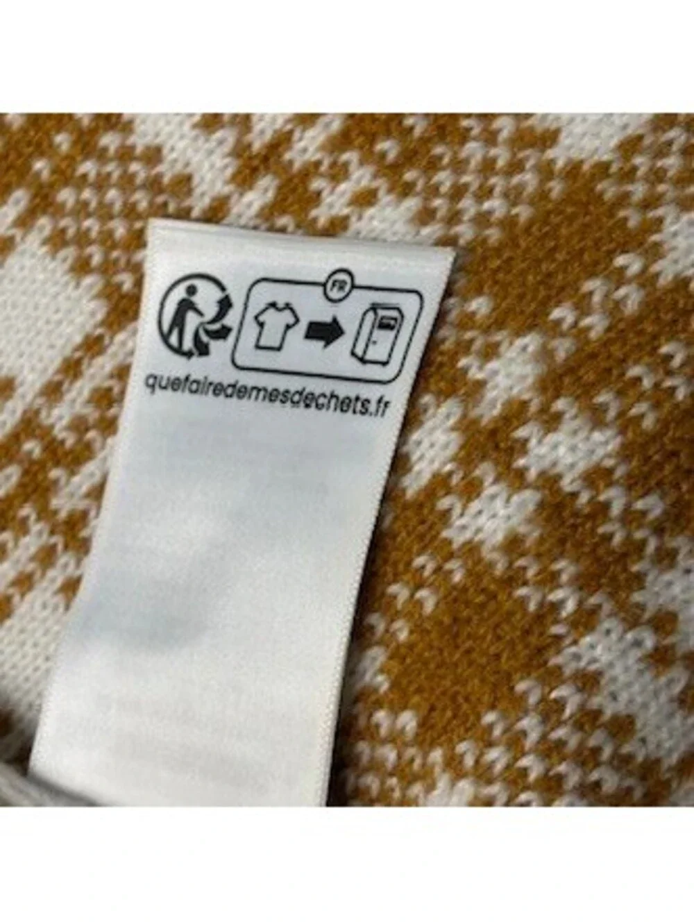 Timberland Cozy Brown and Cream Knit Scarf - One Size