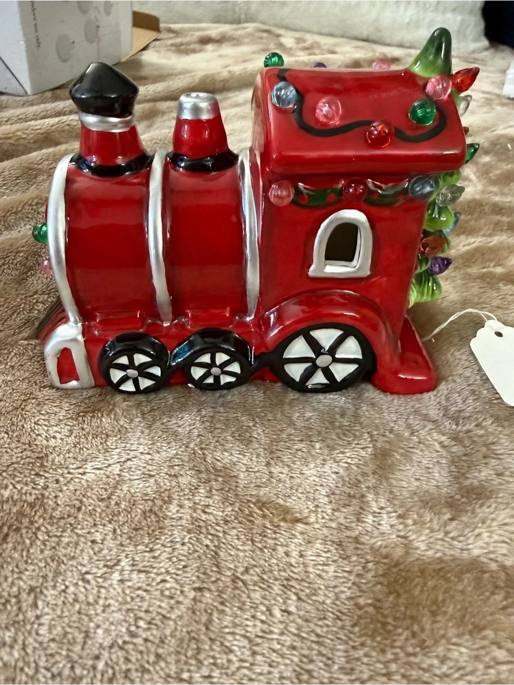 Christmas Is Forever Mini Farmhouse Christmas Light up Ceramic Train