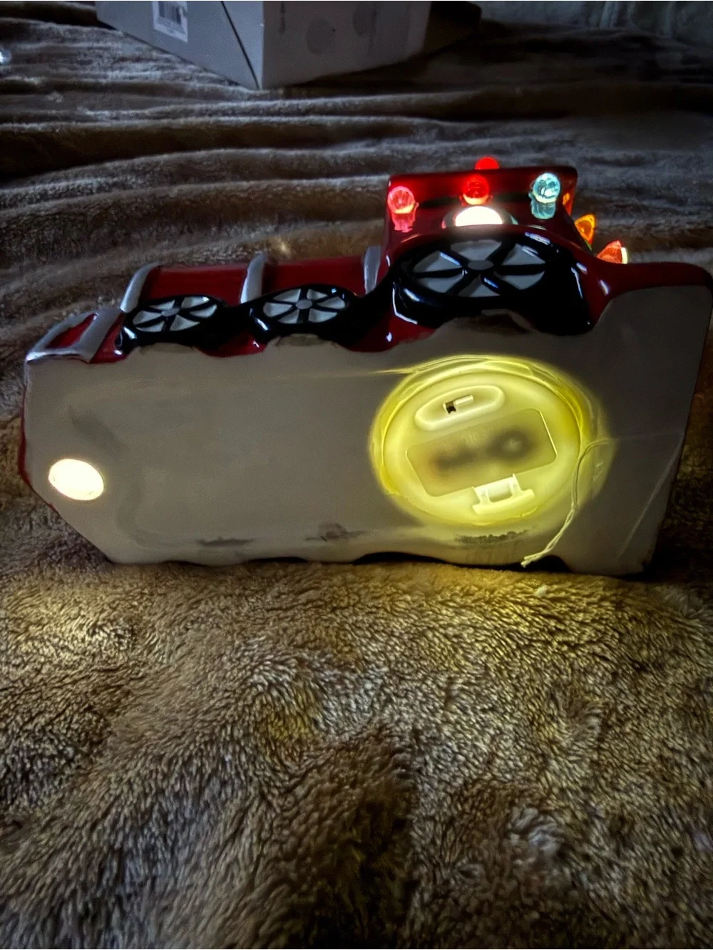 Christmas Is Forever Mini Farmhouse Christmas Light up Ceramic Train