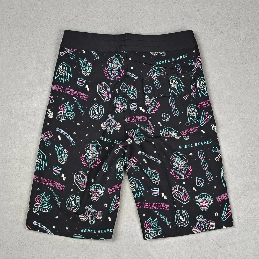 Rebel Reaper black men trunks