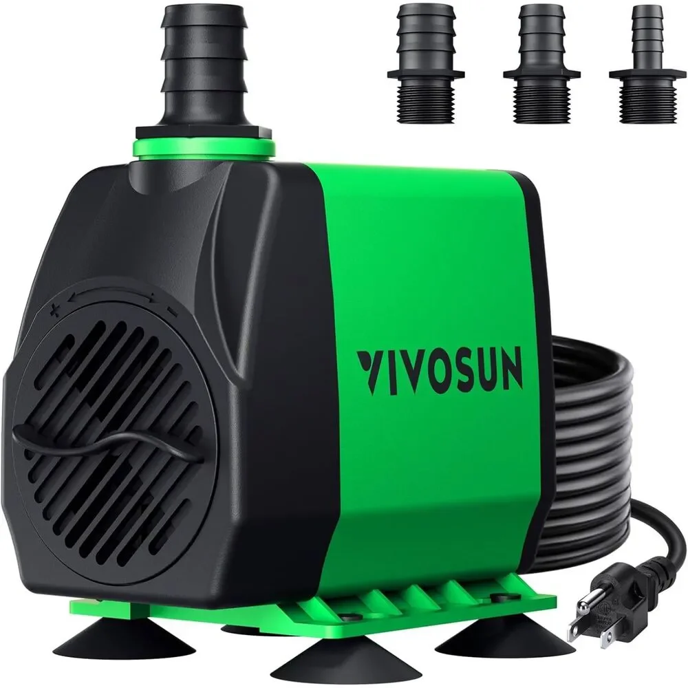 VIVOSUN 800GPH Submersible Pump - Quiet Hydroponic & Pond Water Pump