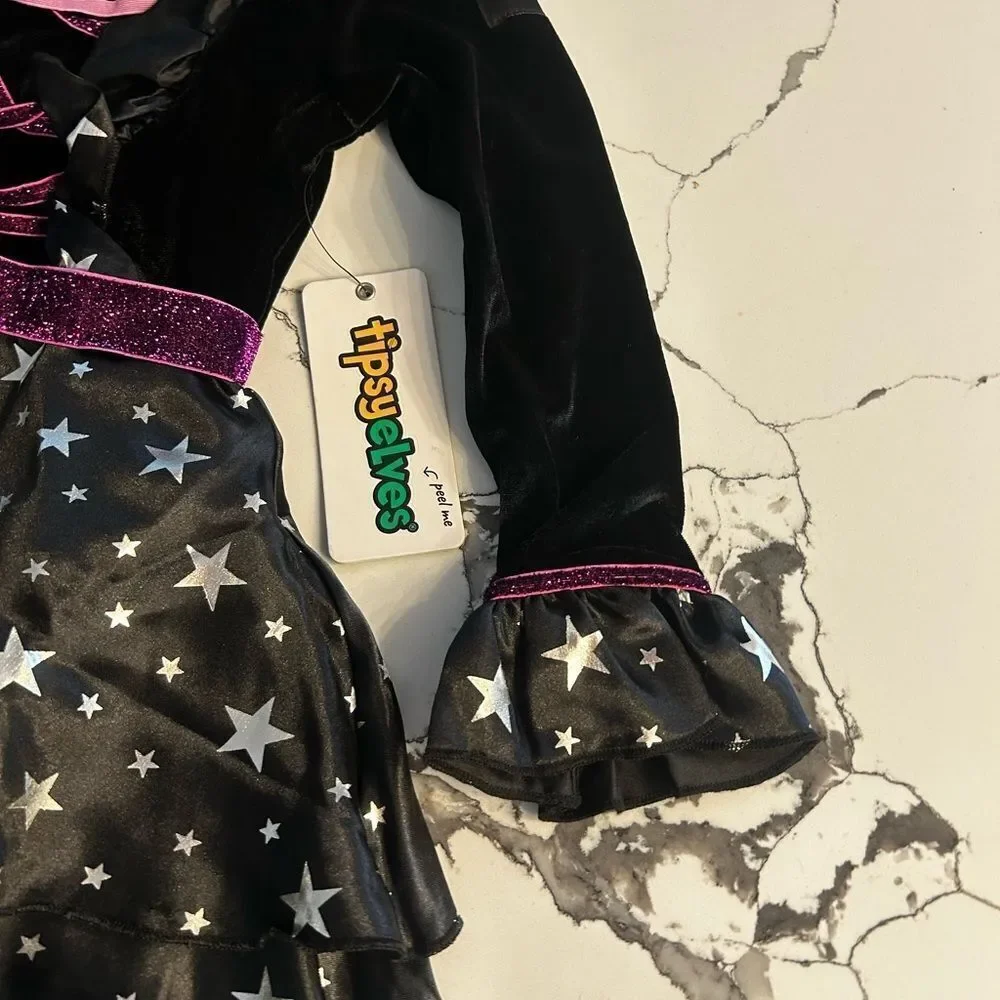Tipsy Elves Starry Witch Costume - Black and Purple
