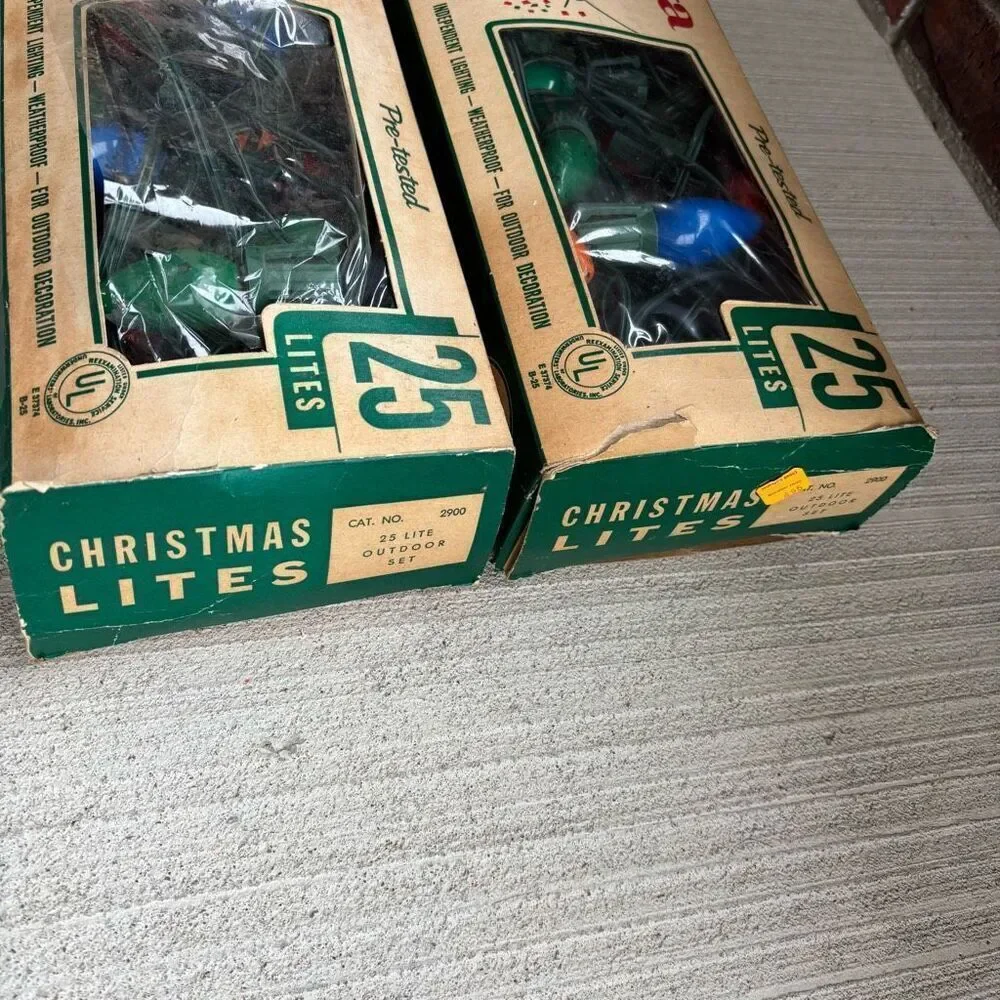 2 Boxes Fiesta Vintage 25 Outdoor Lites