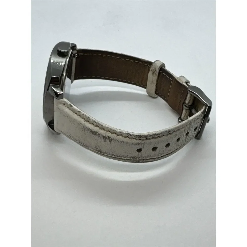 Fossil BQ3360 Women's White Leather Strap Analog Dial Quartz Wrist Watch JNA349