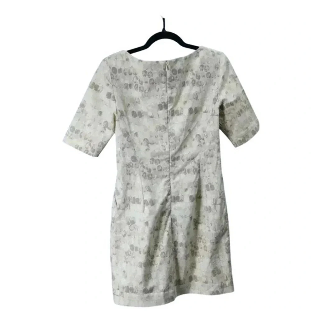 KATE SPADE SATURDAY Watercolor Dot Sheath Dress Grey‎ Boat Neck Size 2