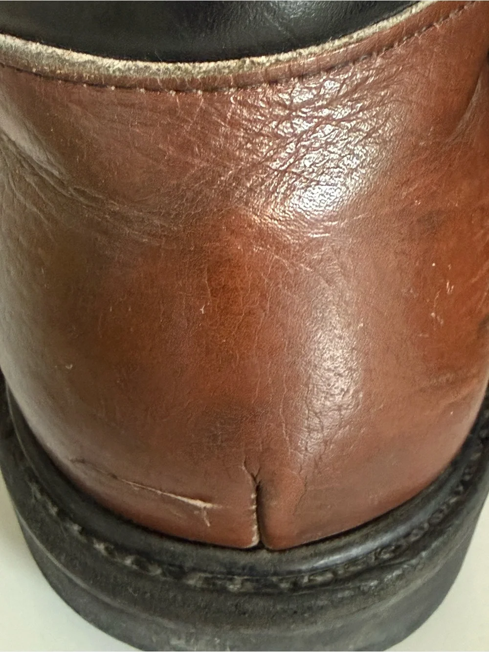 VTG Red Wing Leather Boots Mens 11.5 Brown Black USA Lace Up Ankle Steel Toe