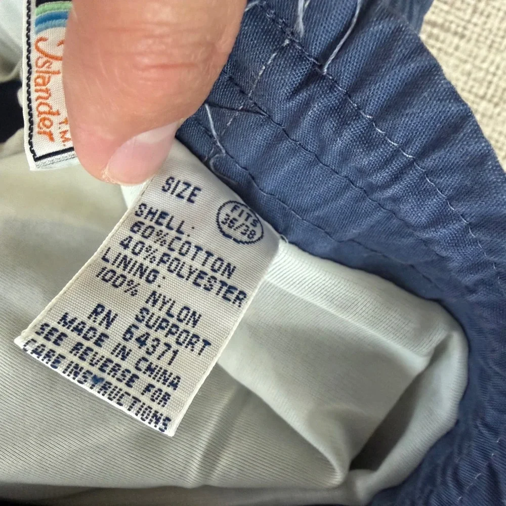 Vintage‎ 70's Islander Mens Blue Swim Trunks Shorts Sz 36-38 Retro