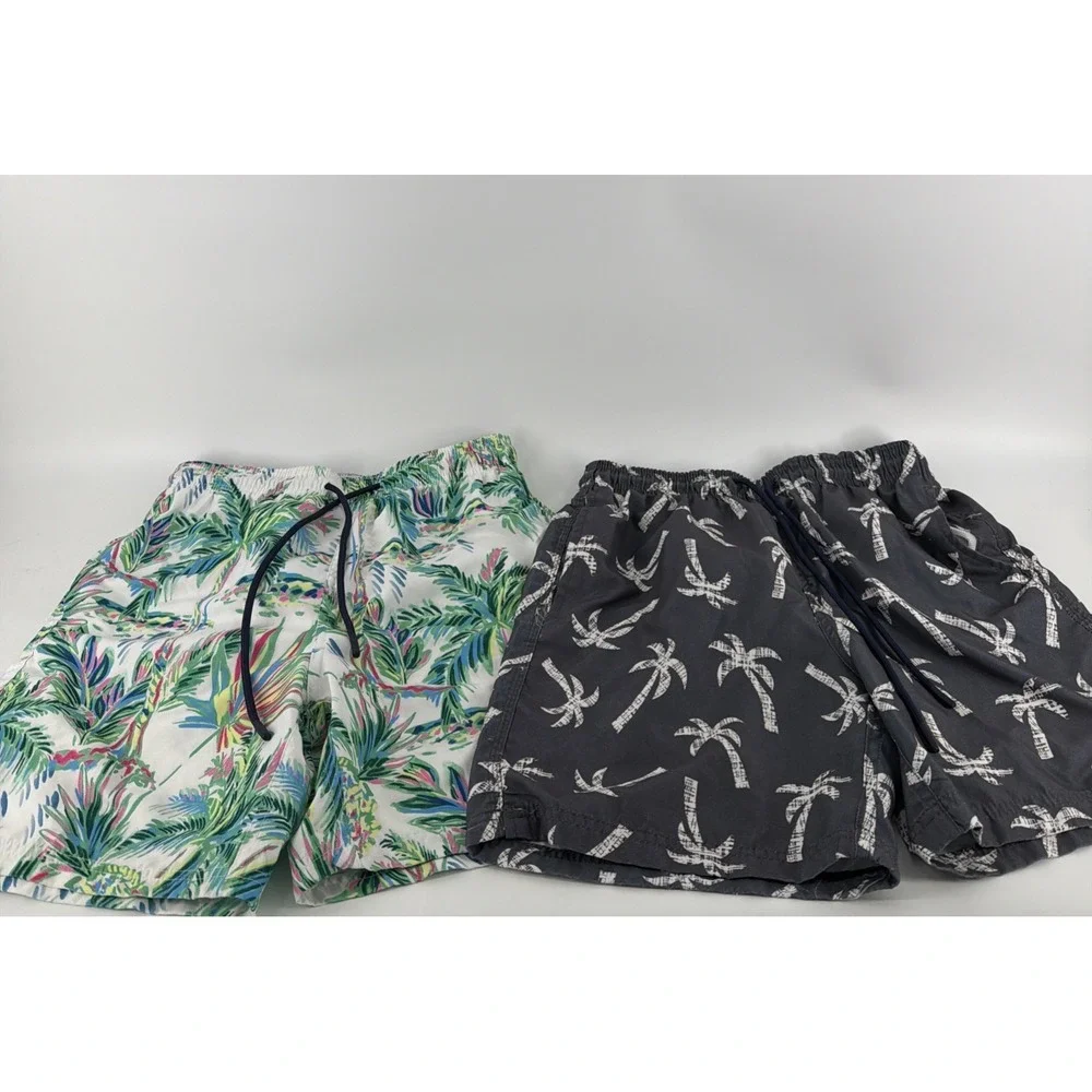 Spicy‎ Tuna Swim Trunks Boys Mens Size Small Lined Set of 2