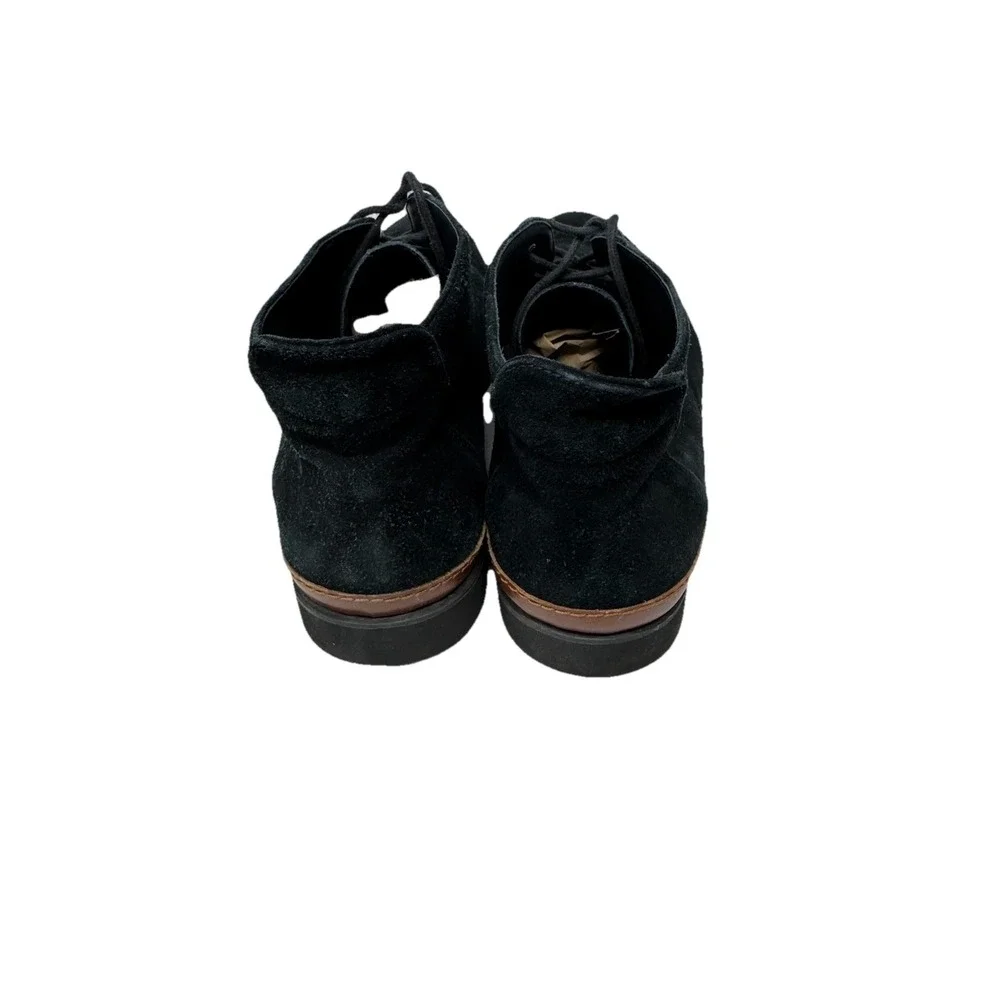 🔥BUGATCHI 🎱Black Suede Chukka Boots -‎ Mid Top Lace Up - Luxury Designer -11