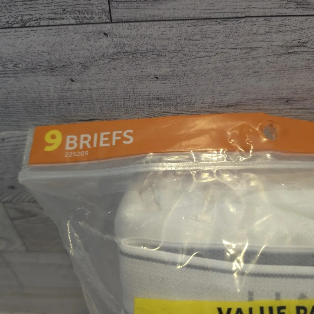 Hanes Brief Underwear 9-Pack Men's White Cotton Comfort Flex Waistband 44-46 2XL