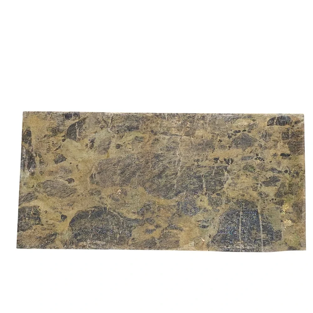 Hand Painted Zebra Stone Art‎ Plaque Signed Trumi Serpentine Marble Safari 12