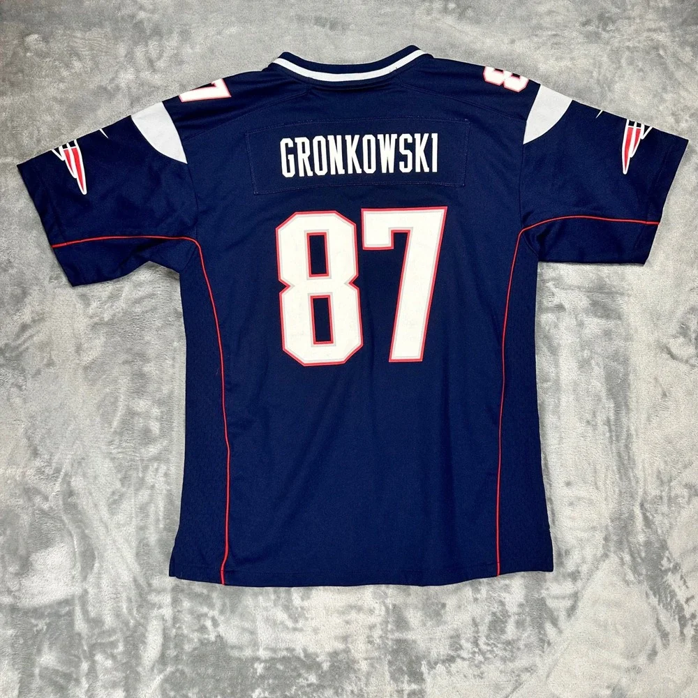 Nike Patriots Rob Gronkowski 87 Jersey Youth XL Navy Blue NFL New England