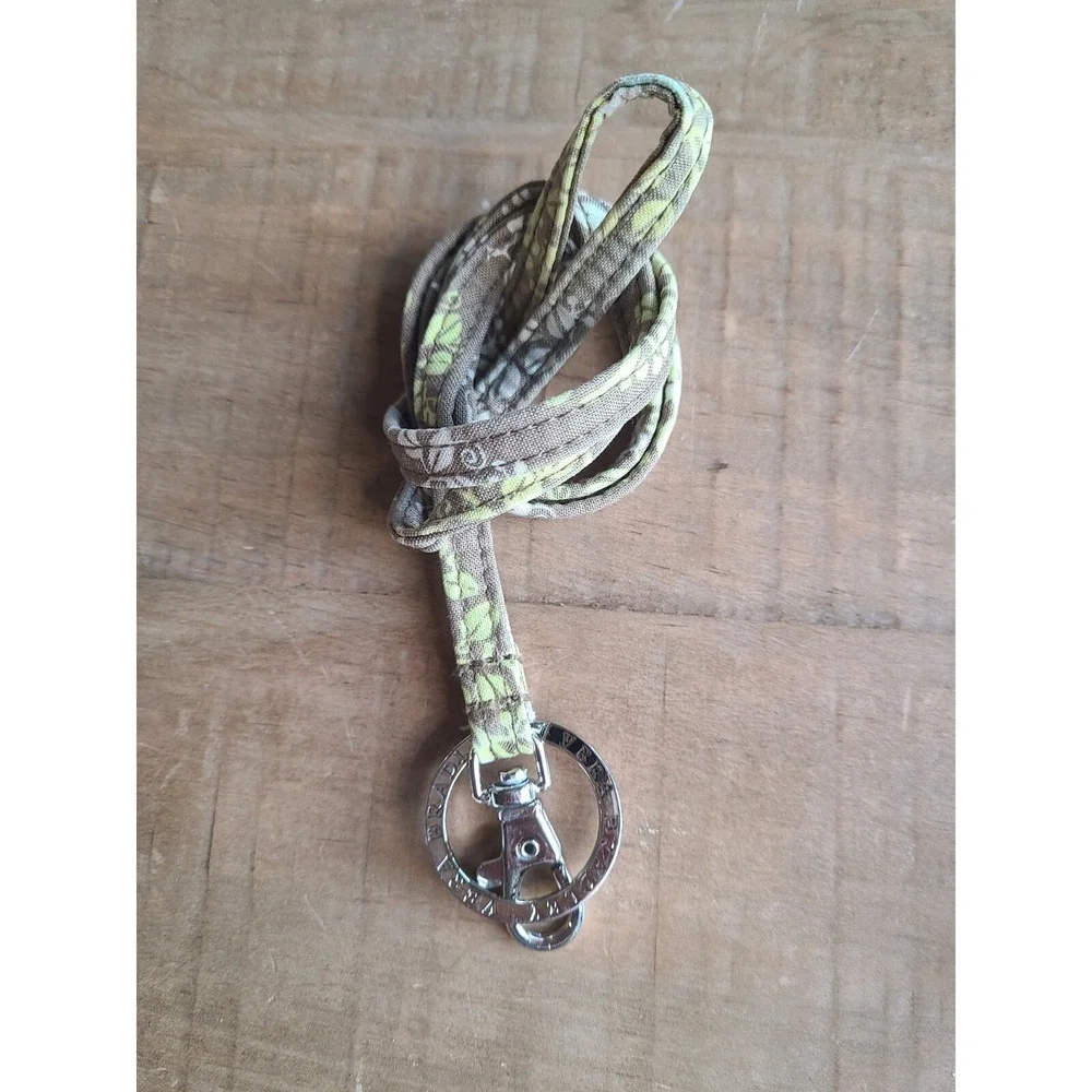 Vera Bradley Iconic Lanyard Sittin' in a Tree ID Keyring Green Brown‎ 2010 RARE
