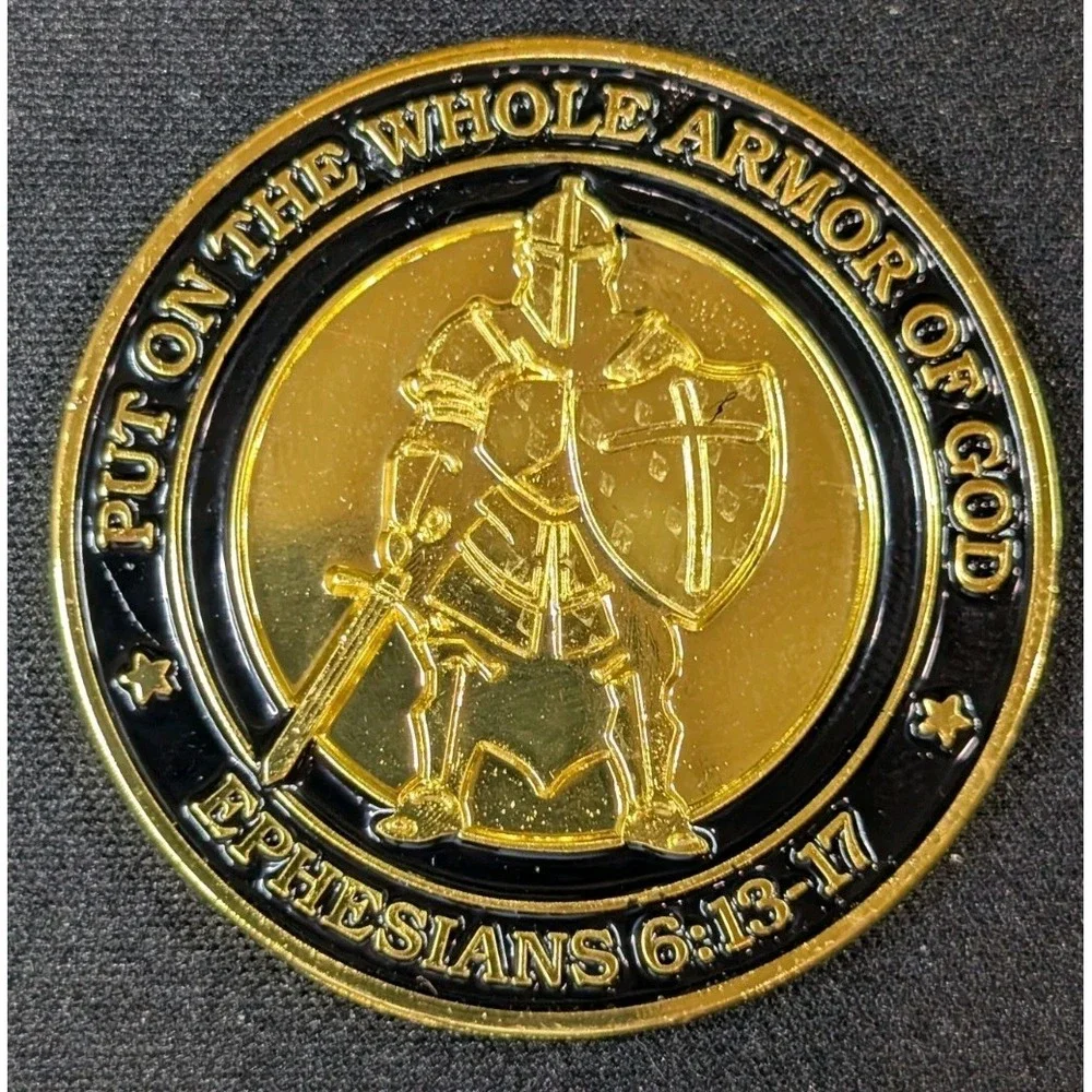 Armor of God Challenge Coin – Ephesians‎ 6:13–17 Christian Knight Faith Token