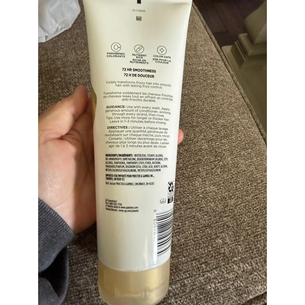 Pantene Pro-V Smooth & Sleek Conditioner 10.4 fl oz 72H‎ Frizz Control New